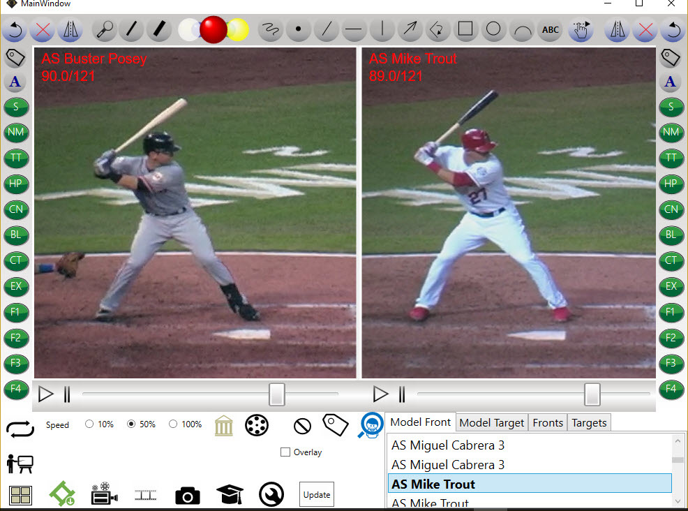 Baseball video analysis software